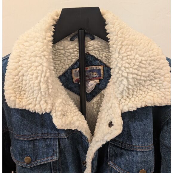 Diamond Double U Sherpa-Lined Denim Jacket – Size L, Western Ranchwear - Picture 5 of 6